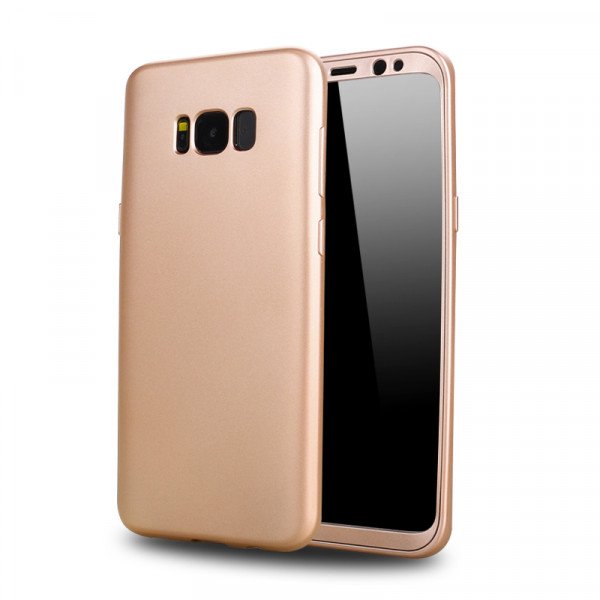 Wholesale Samsung Galaxy S8 TPU Full Cover Hybrid Case (Champagne Gold)